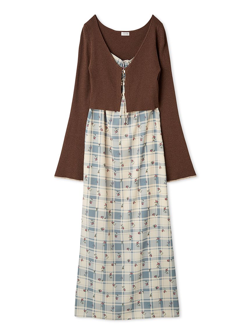 ニットカーデセットバリエーションキャミワンピース(マキシ・ロング