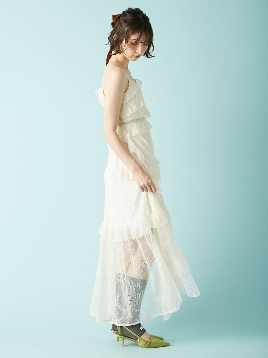 LILY BROWN ×ANNA SUI】レースロングキャミドレス(ドレス)｜ワンピース