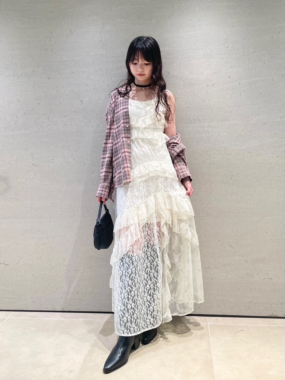 LILY BROWN ×ANNA SUI】レースロングキャミドレス(ドレス)｜ワンピース