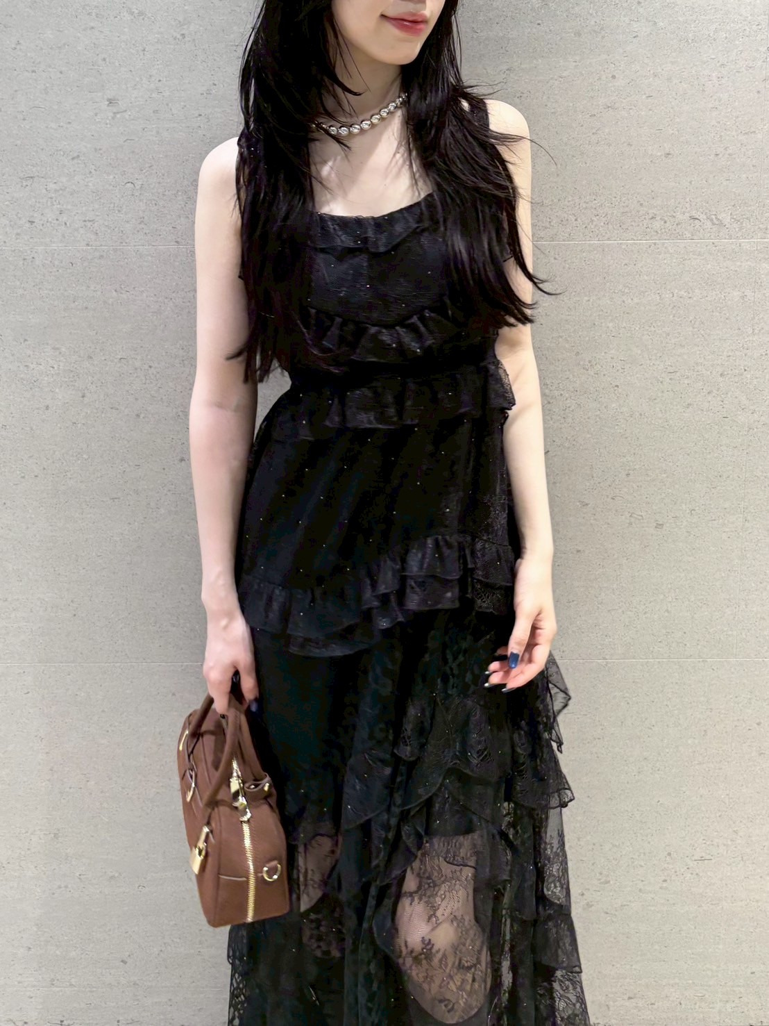 LILY BROWN ×ANNA SUI】レースロングキャミドレス(ドレス)｜ワンピース