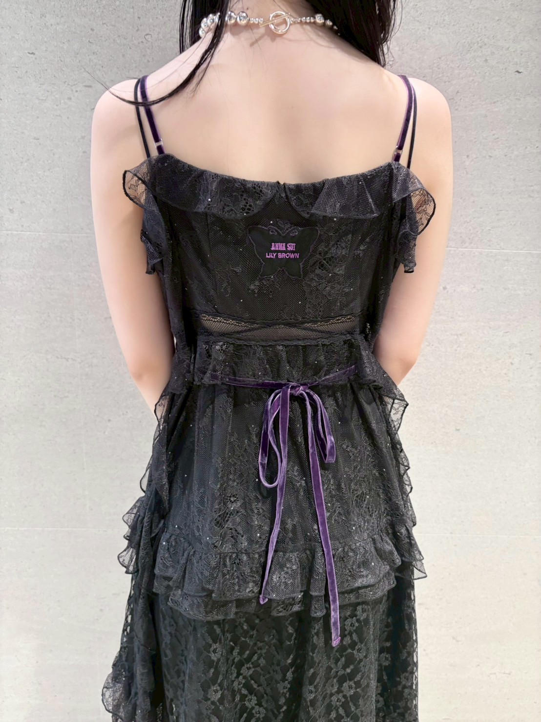 LILY BROWN ×ANNA SUI】レースロングキャミドレス(ドレス)｜ワンピース