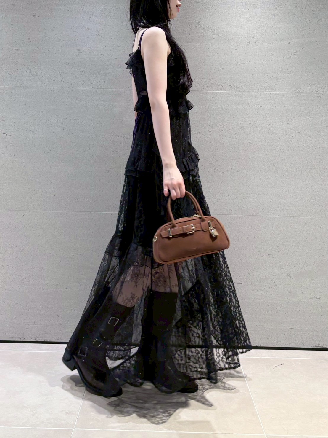 LILY BROWN ×ANNA SUI】レースロングキャミドレス(ドレス)｜ワンピース