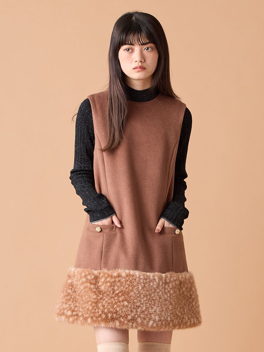 ファードッキングミニワンピース(ミニワンピース)｜ワンピース｜LILY