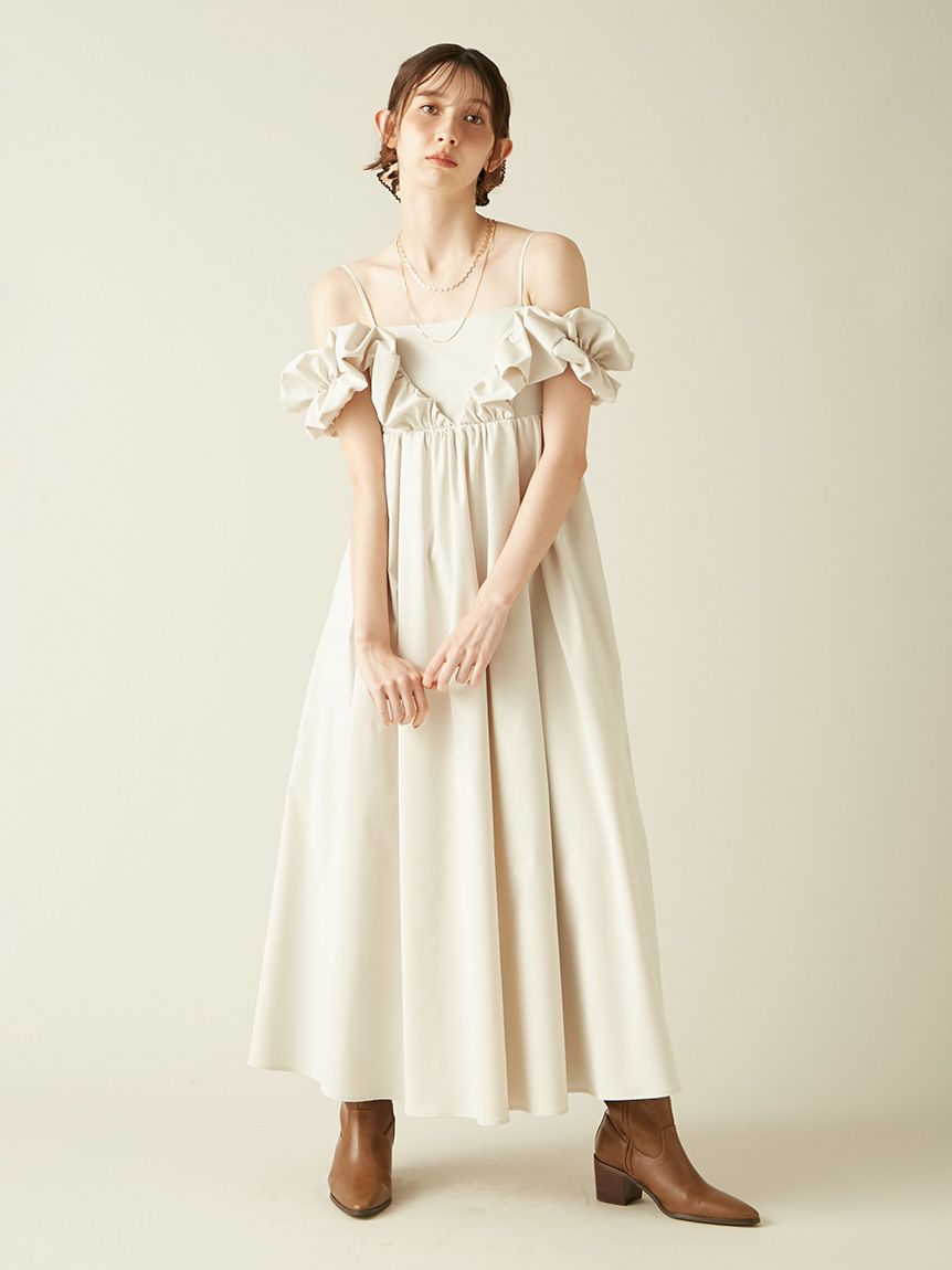 エンジェルスリーブボリュームワンピース(マキシ・ロング