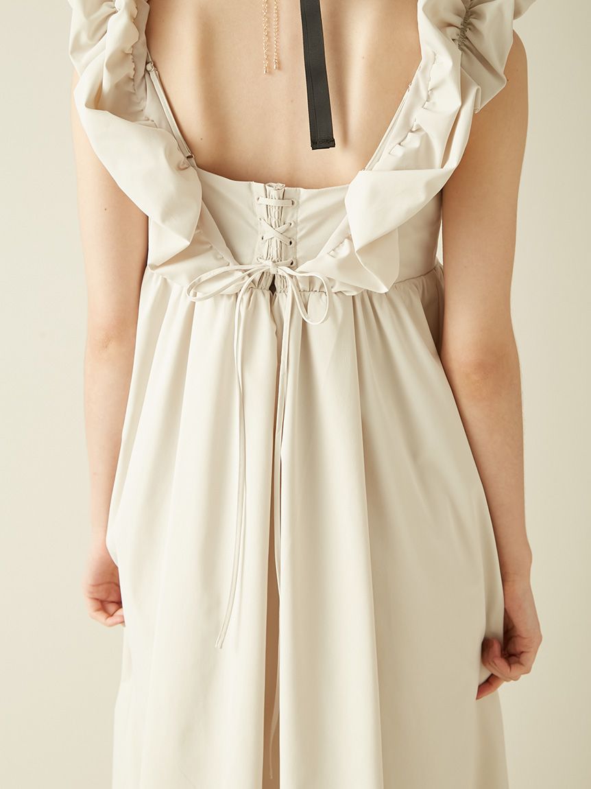 【今期】Lily Brown エンジェルスリーブボリュームワンピ エンジェルスリーブボリュームワンピース（マキシ丈/ロングワンピース