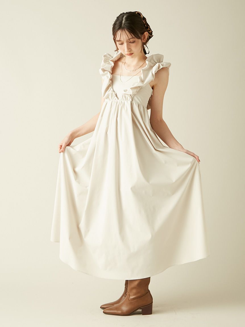 エンジェルスリーブボリュームワンピース(マキシ・ロングワンピース
