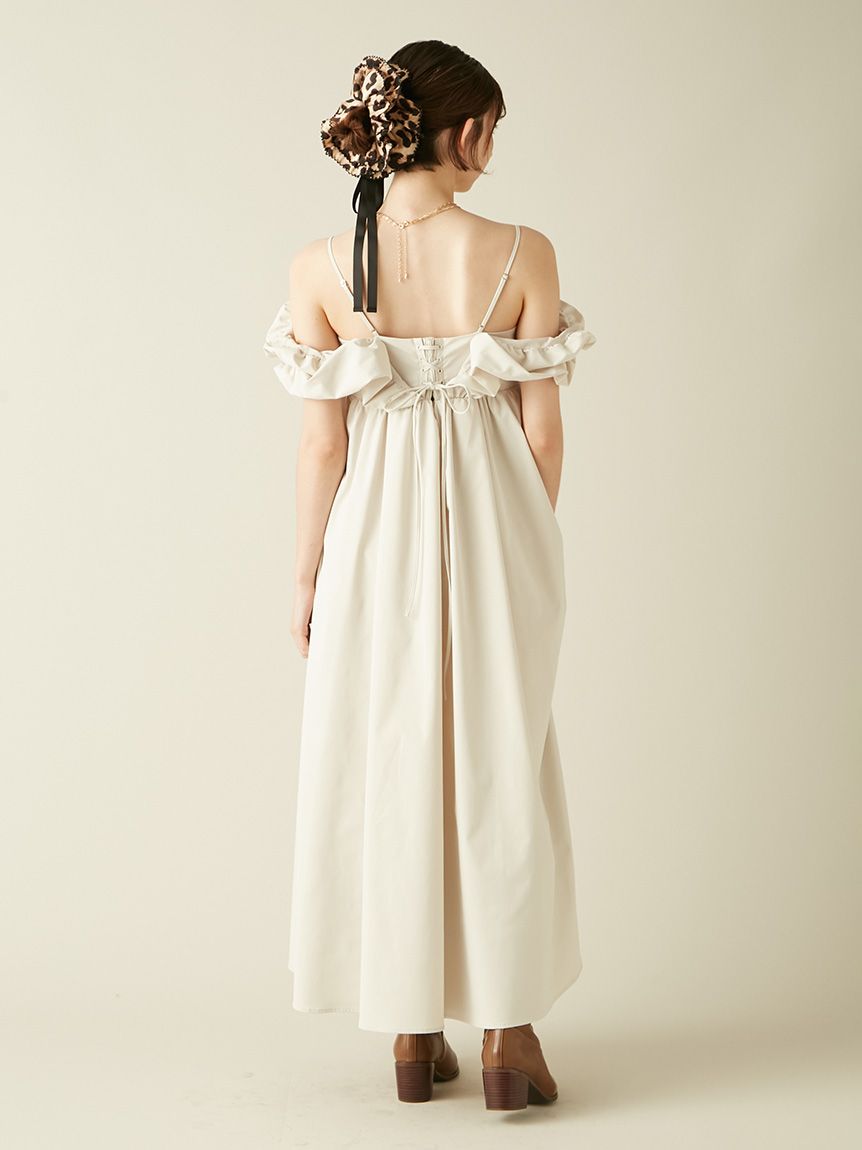 エンジェルスリーブボリュームワンピース(マキシ・ロングワンピース