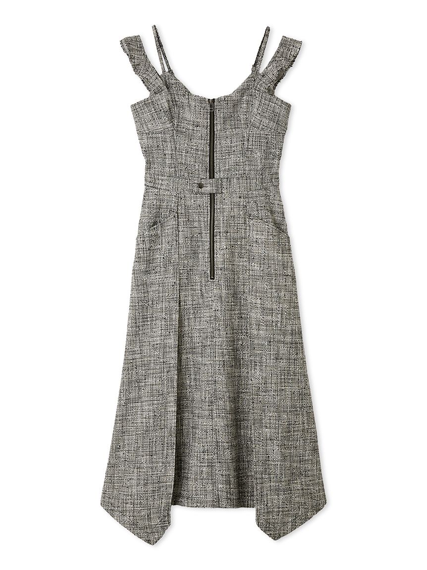 コルセットディテールデニムワンピース(マキシ・ロングワンピース