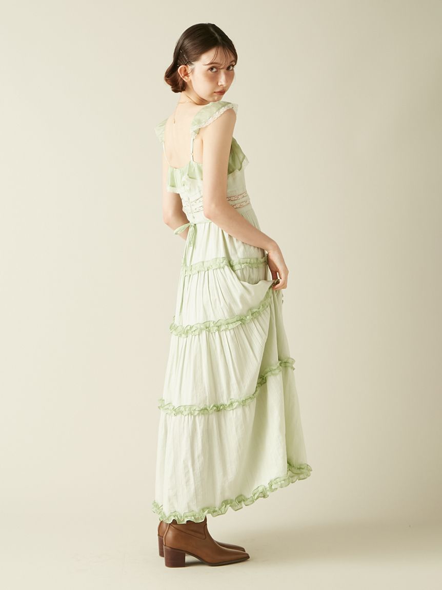 ティアードフリルキャミワンピース(マキシ・ロングワンピース