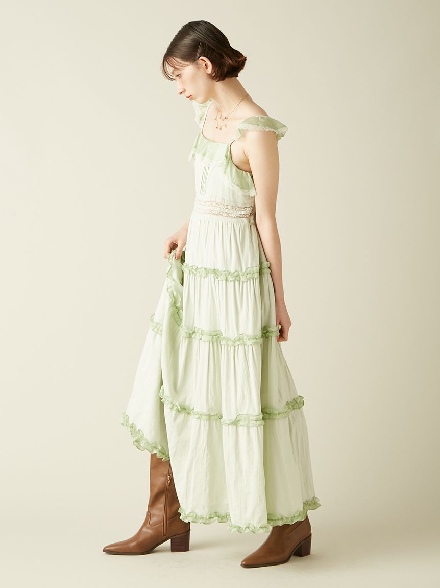 ティアードフリルキャミワンピース(マキシ・ロングワンピース