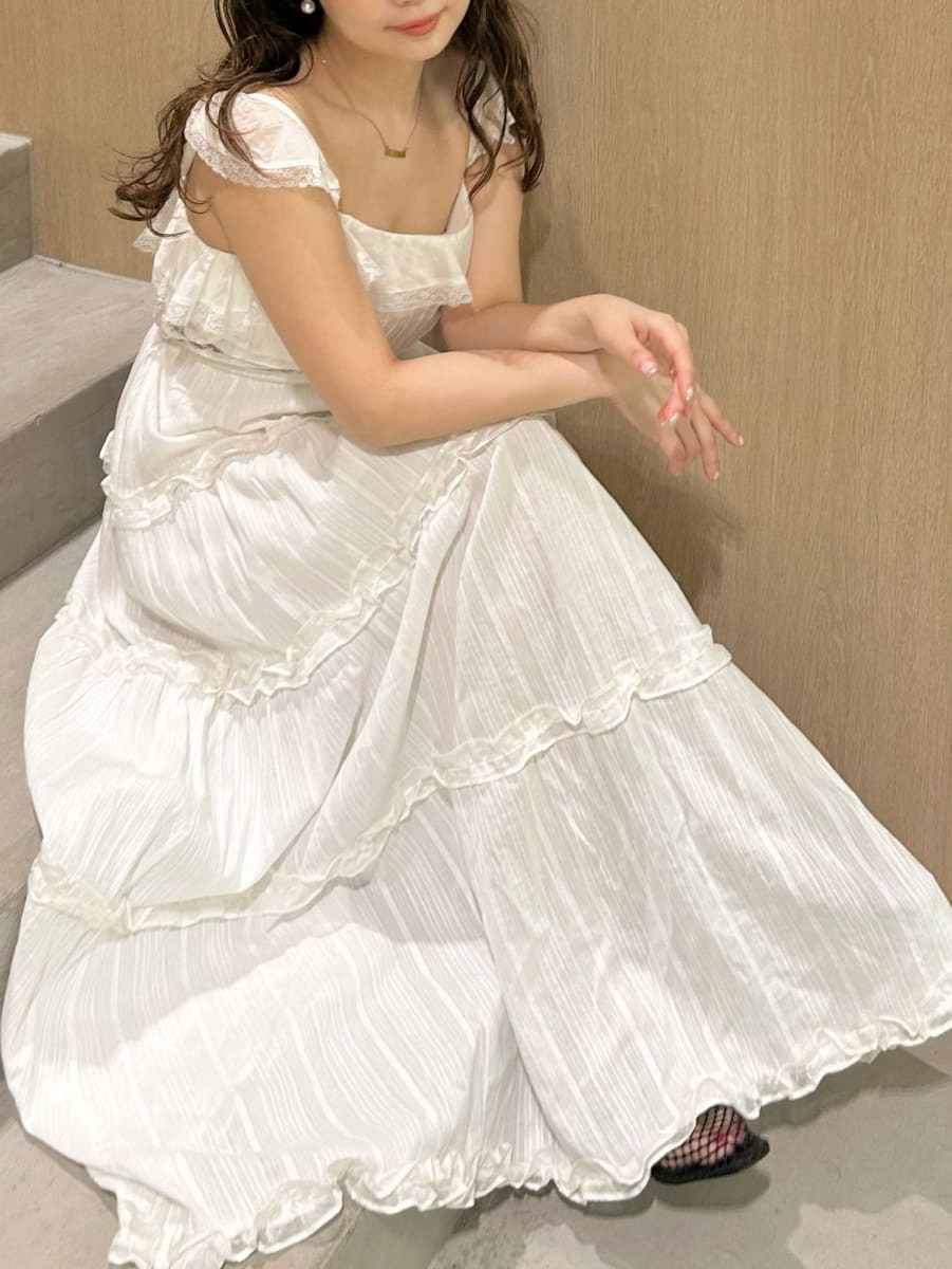 ティアードフリルキャミワンピース(マキシ・ロングワンピース