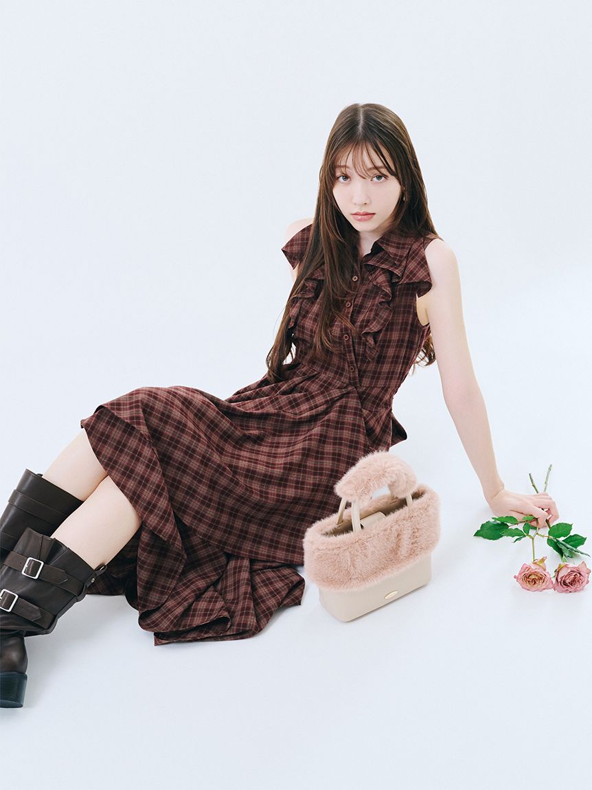 LILY BROWN（リリーブラウン）の「バックリボンシャツワンピース