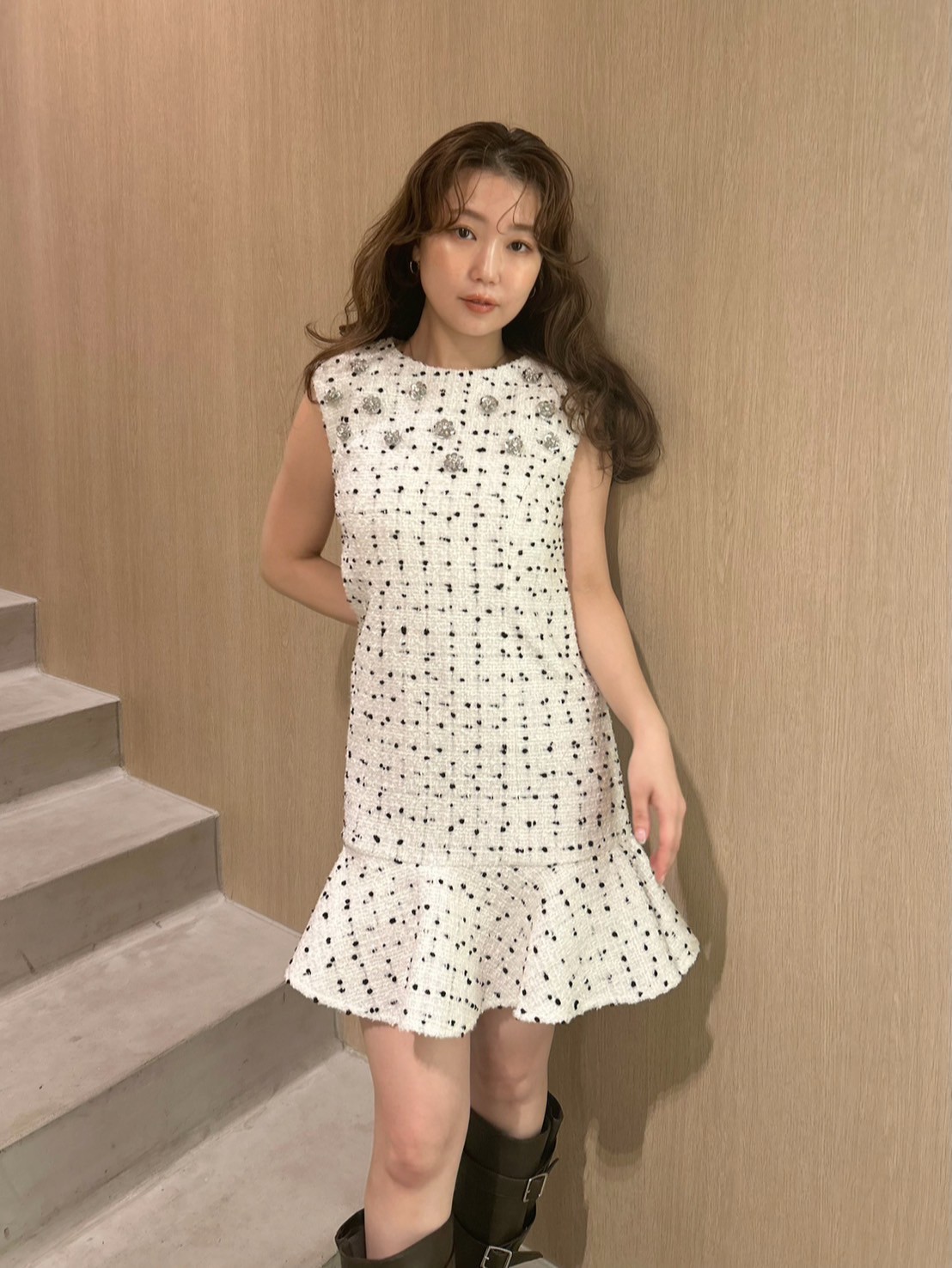 lilybrown シャツセットツイードミニワンピース LILY BROWN（リリーブラウン）の「[L.B CANDY STOCK]シャツ