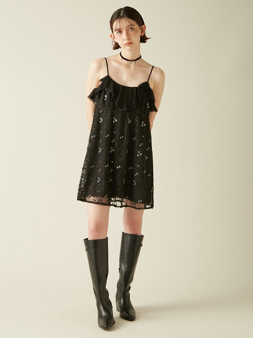 Lilybrown L.B CANDY STOCK 衿付きミニワンピース LILY BROWN｜[L.B CANDY STOCK]セーラーカラービジューミニ