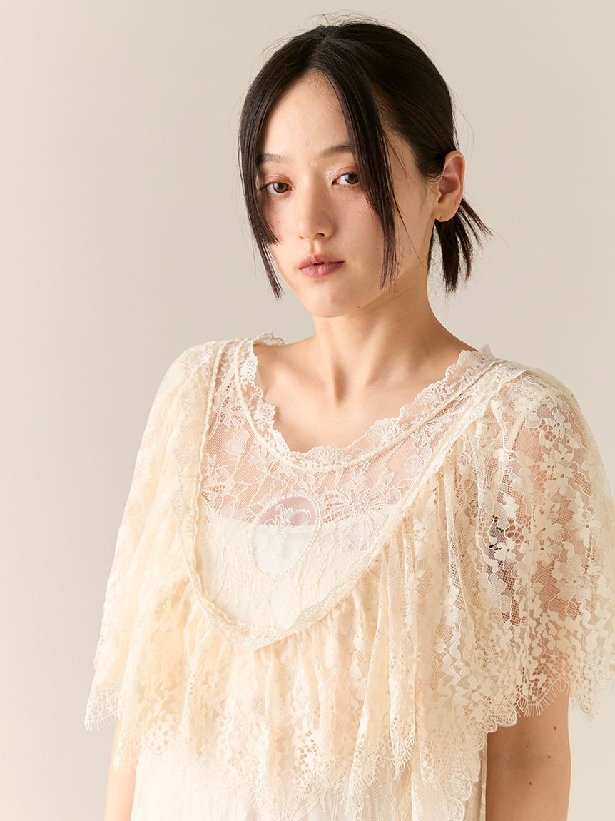 プラントレースドレス(ドレス)｜ワンピース｜LILY BROWN（リリー