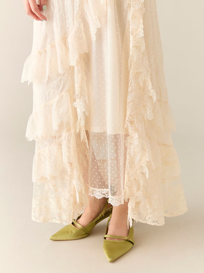 プラントレースドレス(ドレス)｜ワンピース｜LILY BROWN（リリー