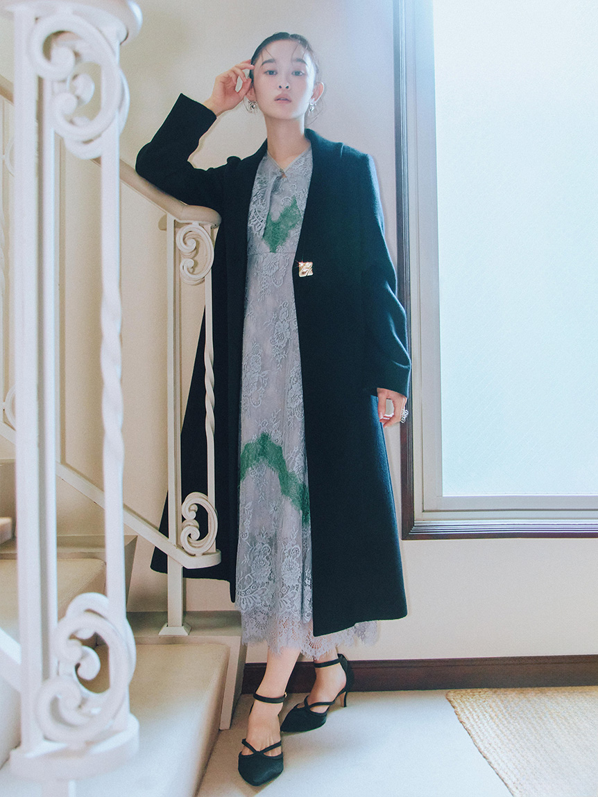 ケープ付き2wayレースラインドレス(ドレス)｜ワンピース｜LILY BROWN