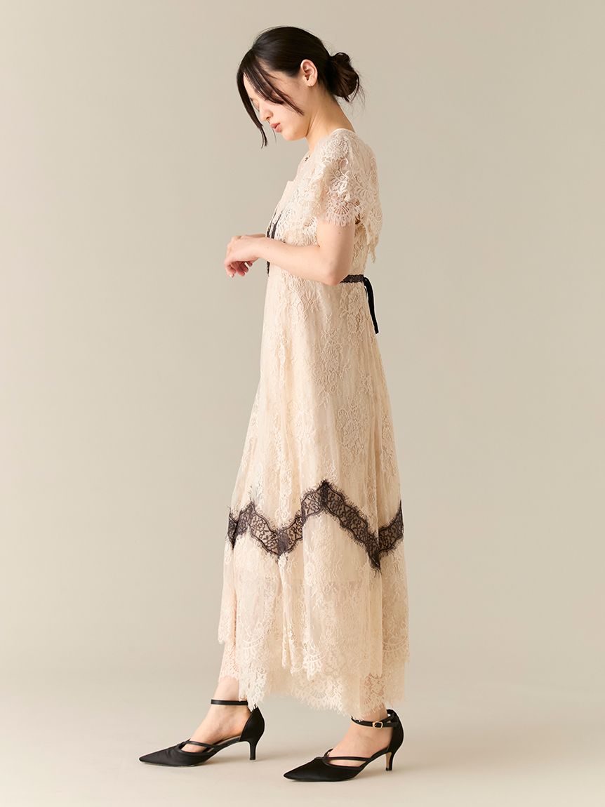 ケープ付き2wayレースラインドレス(ドレス)｜ワンピース｜LILY BROWN