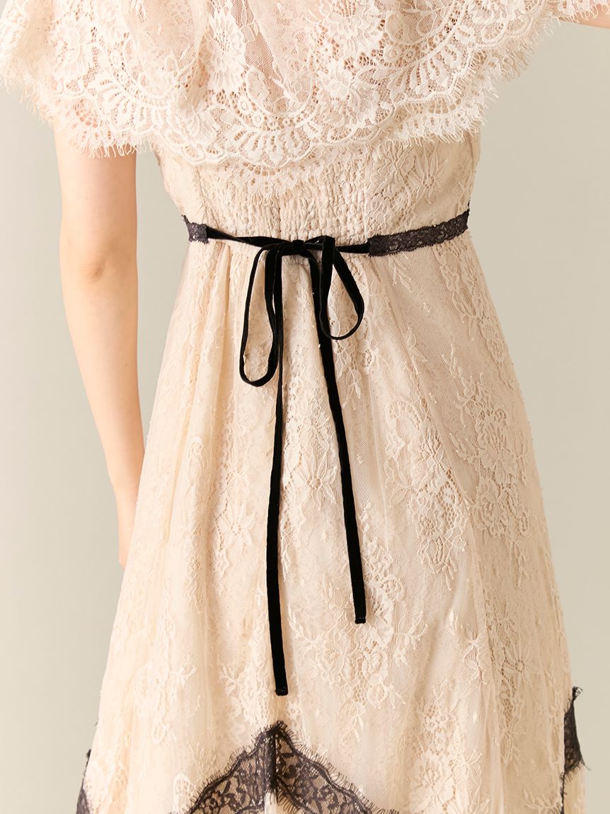 ケープ付き2wayレースラインドレス(ドレス)｜ワンピース｜LILY BROWN