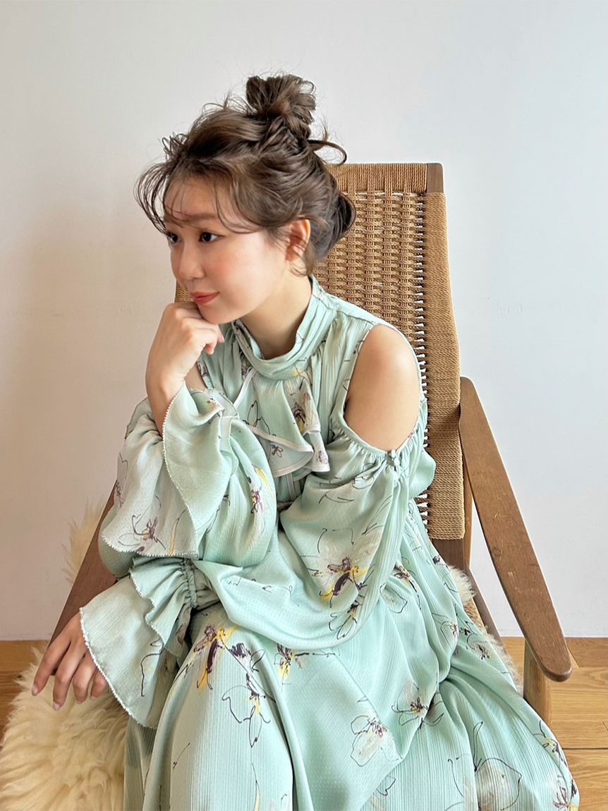 ショルダーオープンワンピース(マキシ・ロングワンピース)｜ワンピース