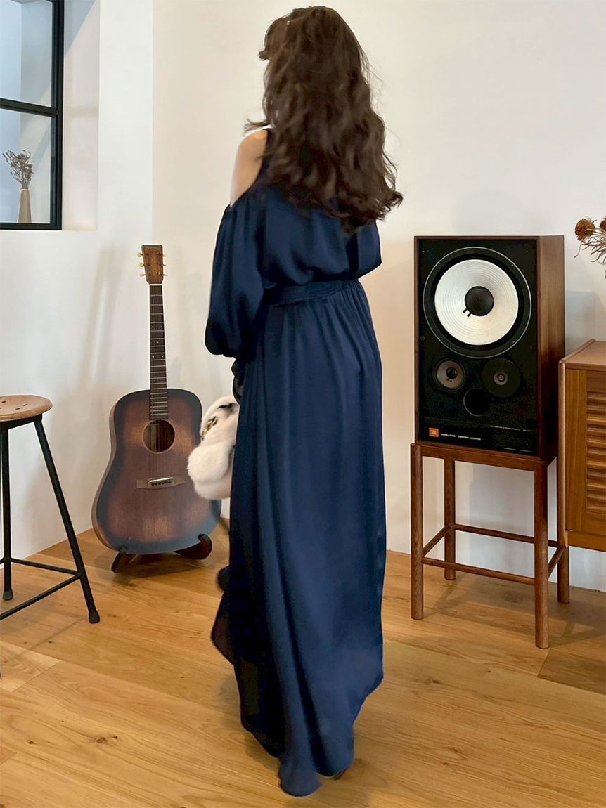 ショルダーオープンワンピース(マキシ・ロングワンピース)｜ワンピース