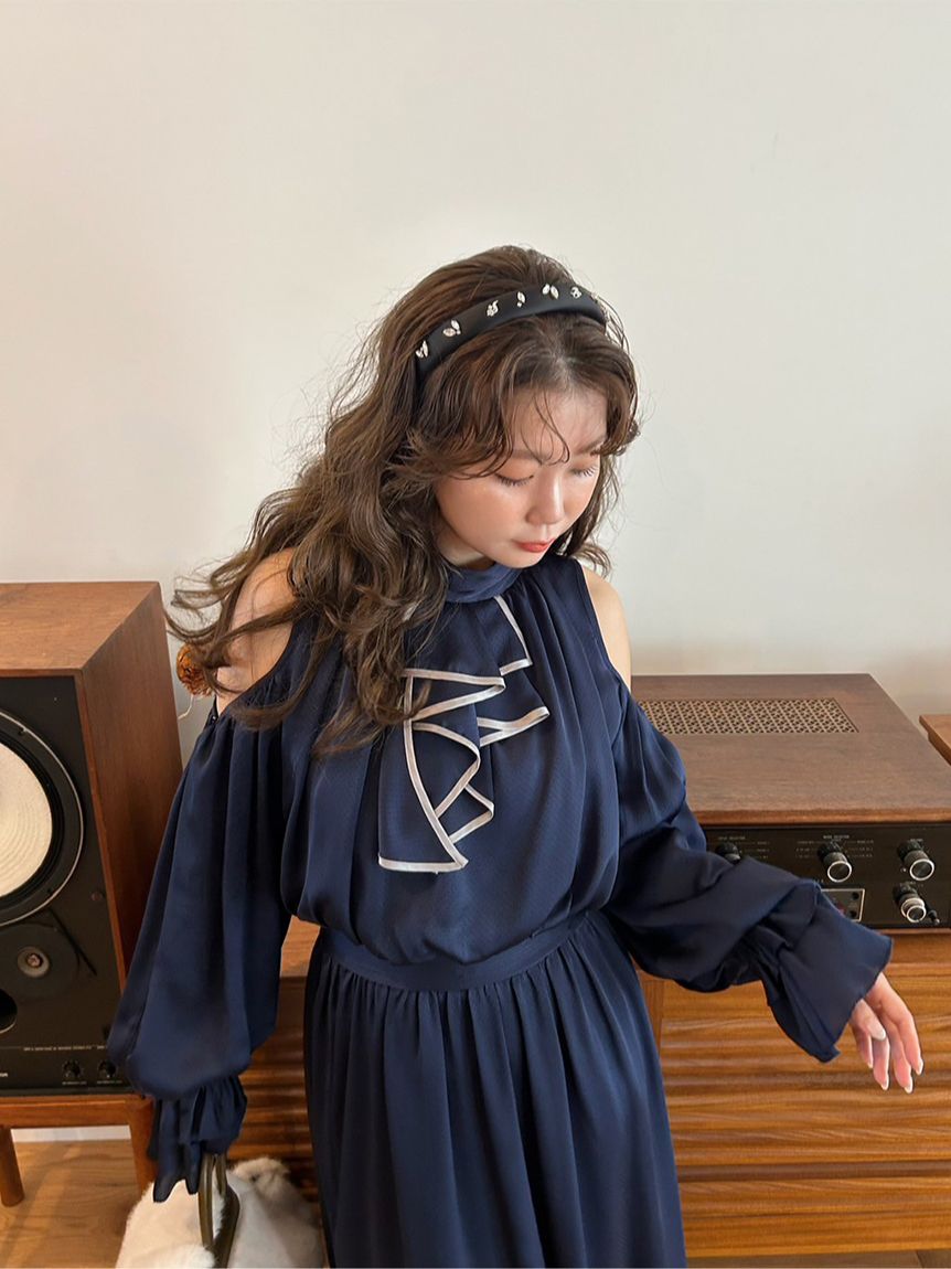 ショルダーオープンワンピース(マキシ・ロングワンピース)｜ワンピース