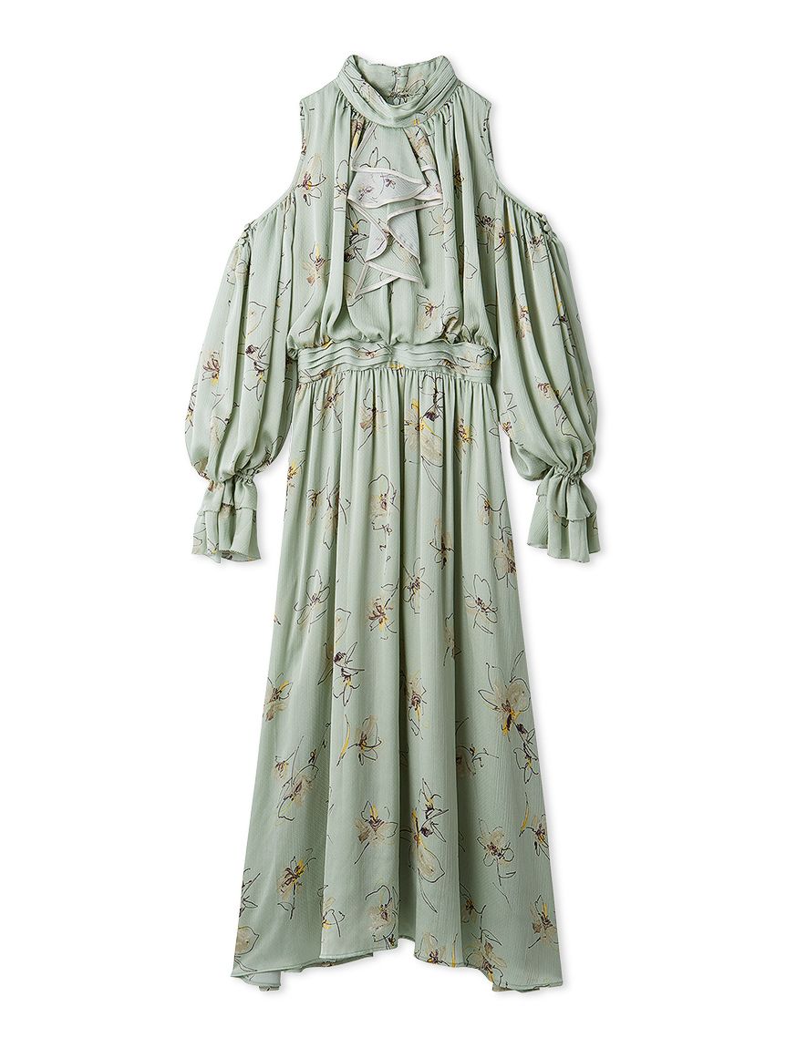 ショルダーオープンワンピース(マキシ・ロングワンピース)｜ワンピース