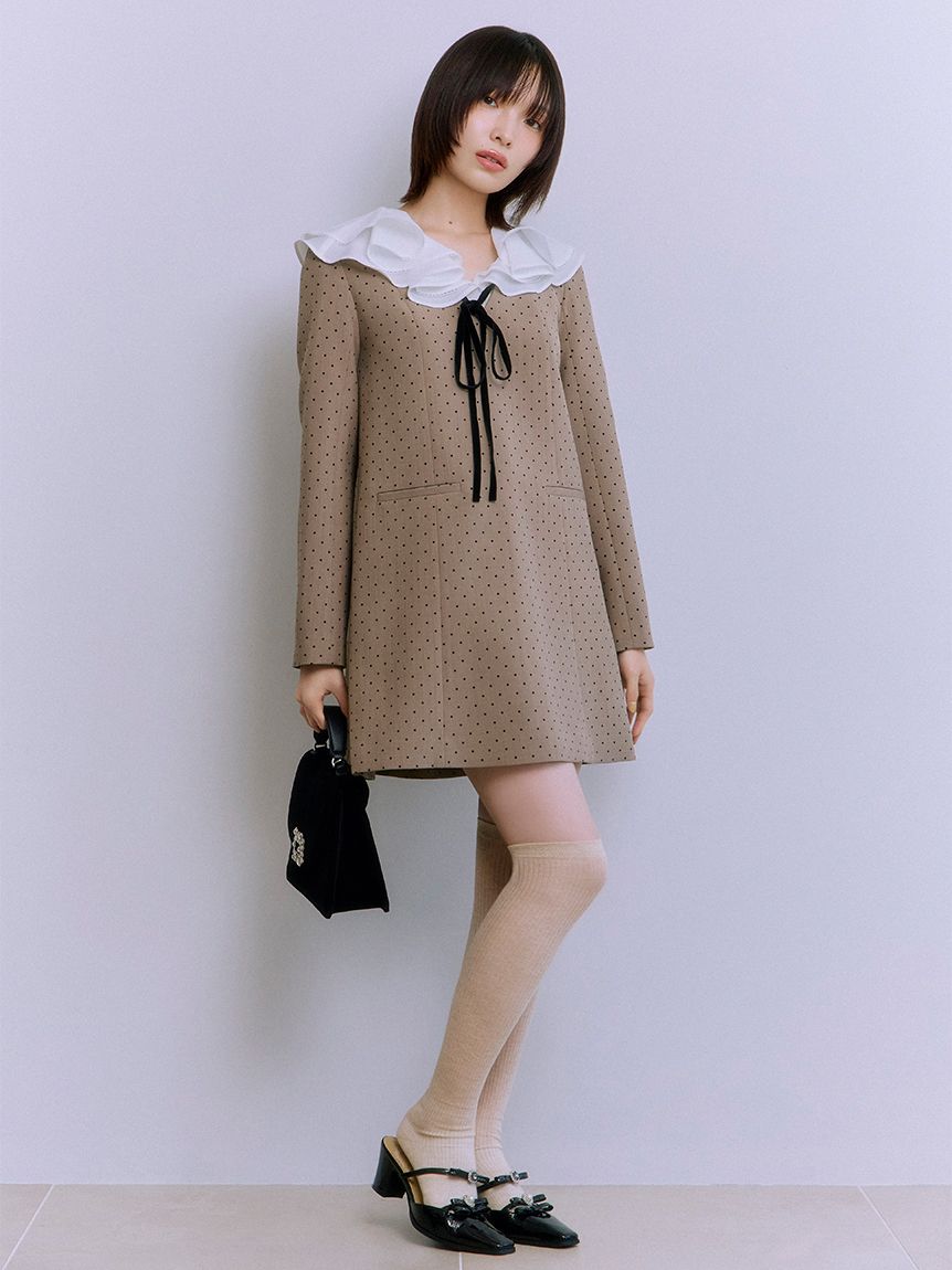 ラッフルカラー付きミニワンピース(Hearts2Hearts着用)(ミニワンピース