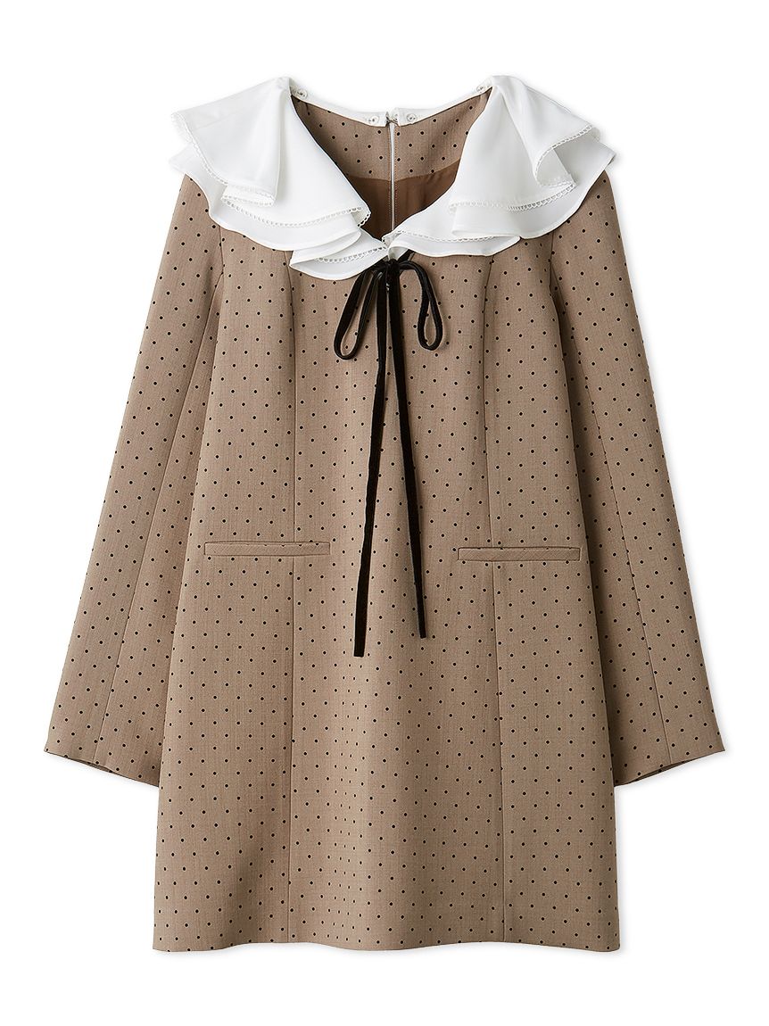 ラッフルカラー付きミニワンピース(Hearts2Hearts着用)(ミニワンピース