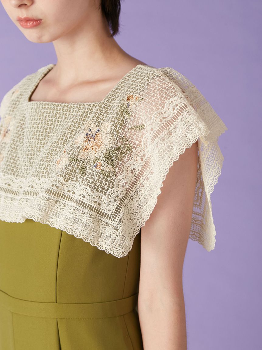 レースカラーコンビネゾン(ドレス)｜ワンピース｜LILY BROWN（リリー