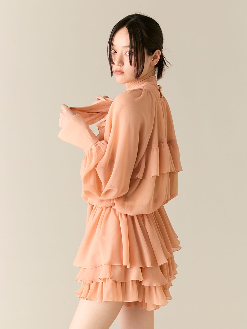 LILY BROWN / フリルドレス LILY BROWN（リリーブラウン） ドレス フリルボウタイミニドレス