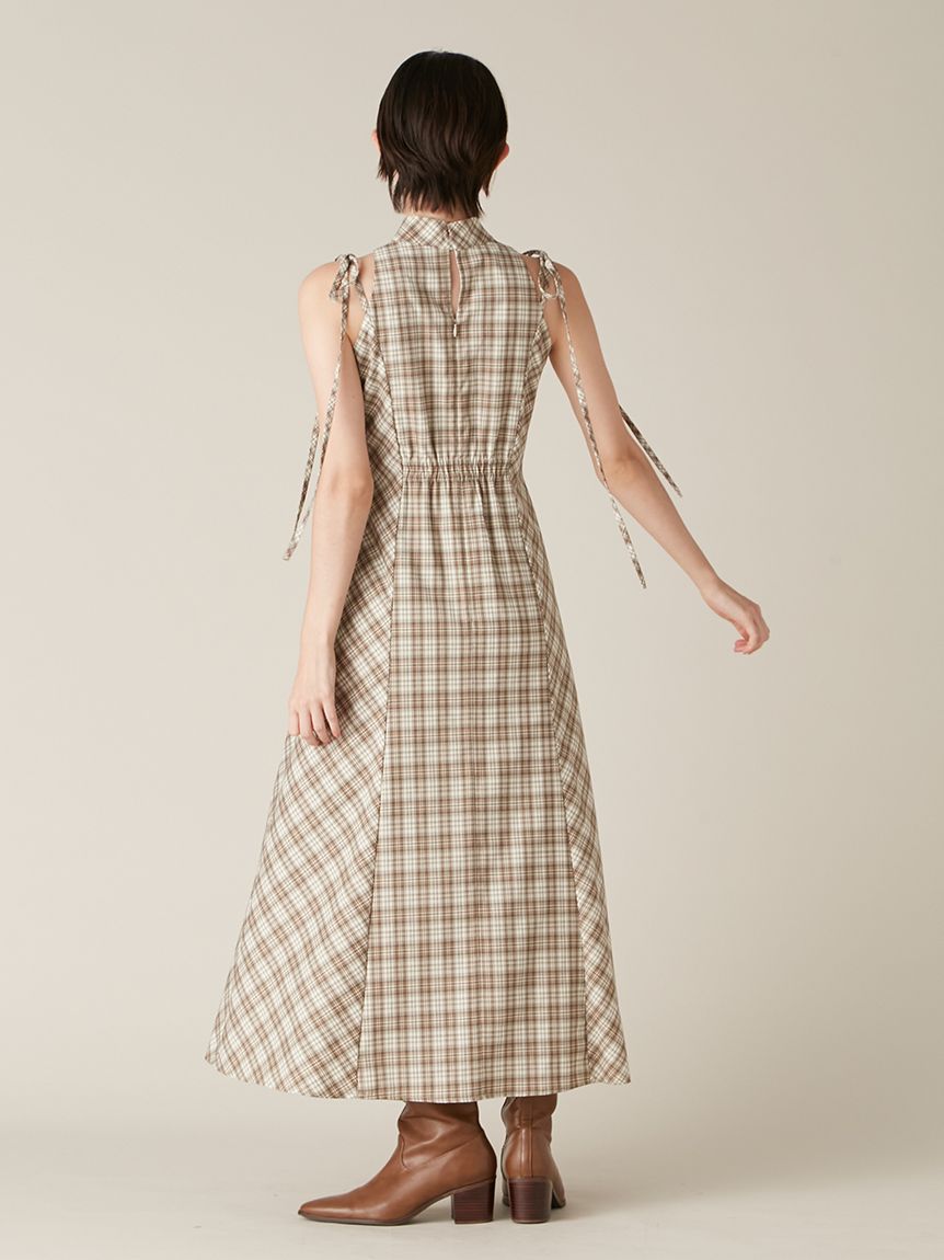 アメスリチェックワンピース(マキシ・ロングワンピース