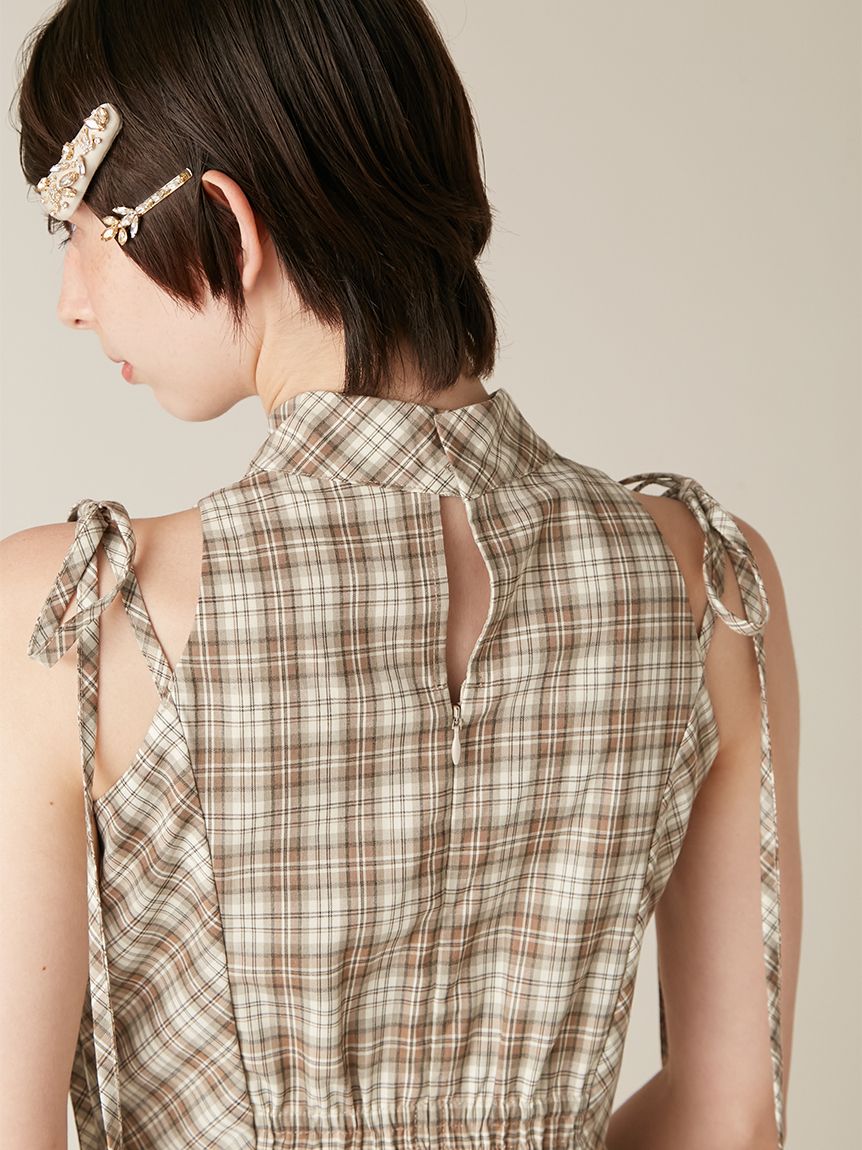 アメスリチェックワンピース(マキシ・ロングワンピース)｜ワンピース