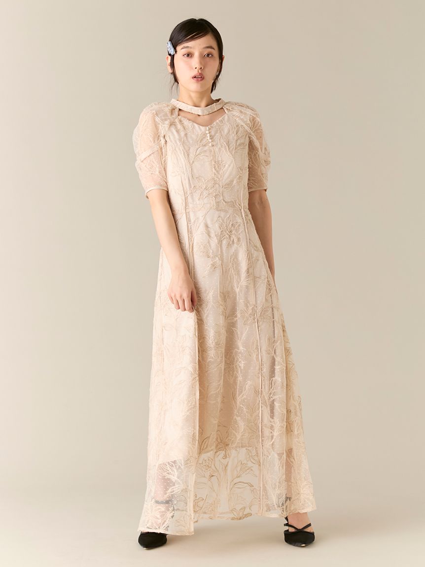 チュールエンブロイダリードレス(ドレス)｜ワンピース｜LILY BROWN