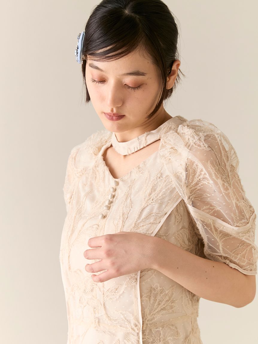 チュールエンブロイダリードレス(ドレス)｜ワンピース｜LILY BROWN
