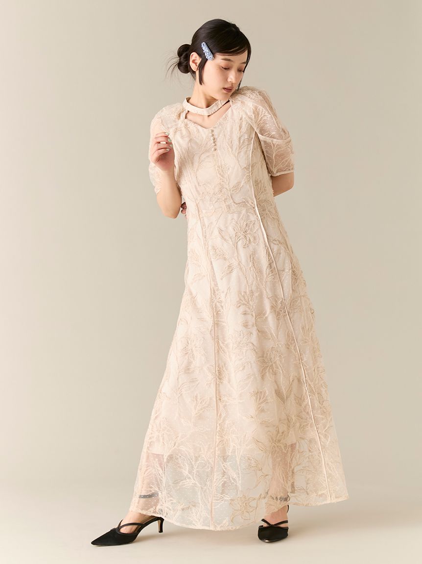 チュールエンブロイダリードレス(ドレス)｜ワンピース｜LILY BROWN