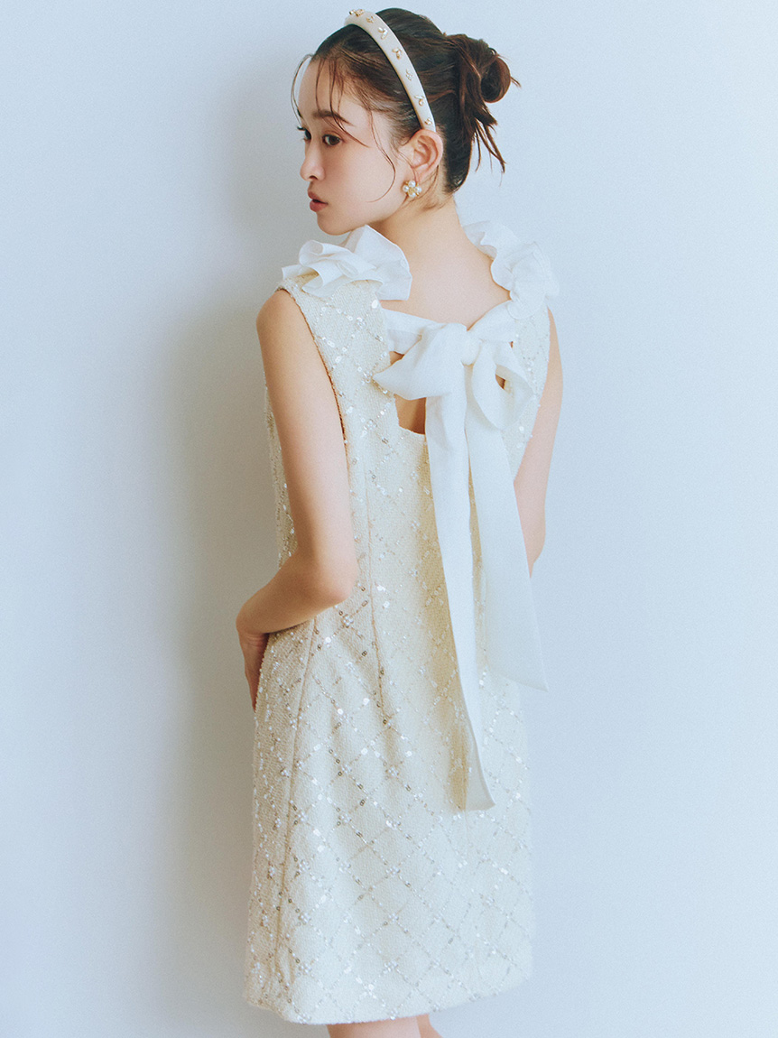 LILY BROWN LB CANDYフリルカラー付き2wayミニワンピース リリーブラウン LILY BROWN [L.B CANDY STOCK]フリルカラー付き2way