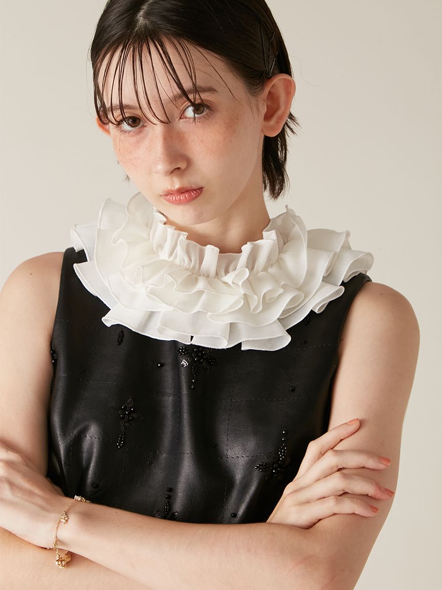 リリーブラウン L.B CANDY STOCK]フリルカラー付き2wayミニワンピース(Hearts2Hearts