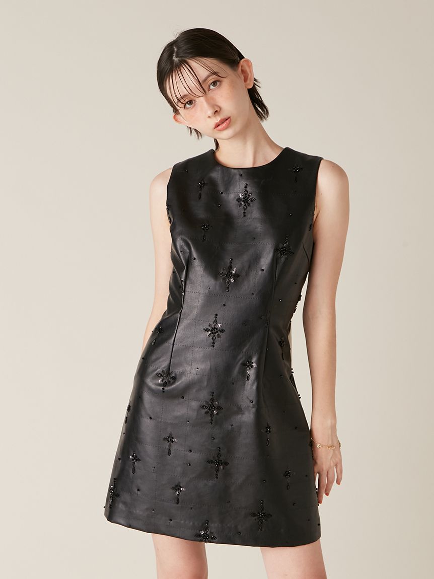 L.B CANDY STOCK]フリルカラー付き2wayミニワンピース(ミニ