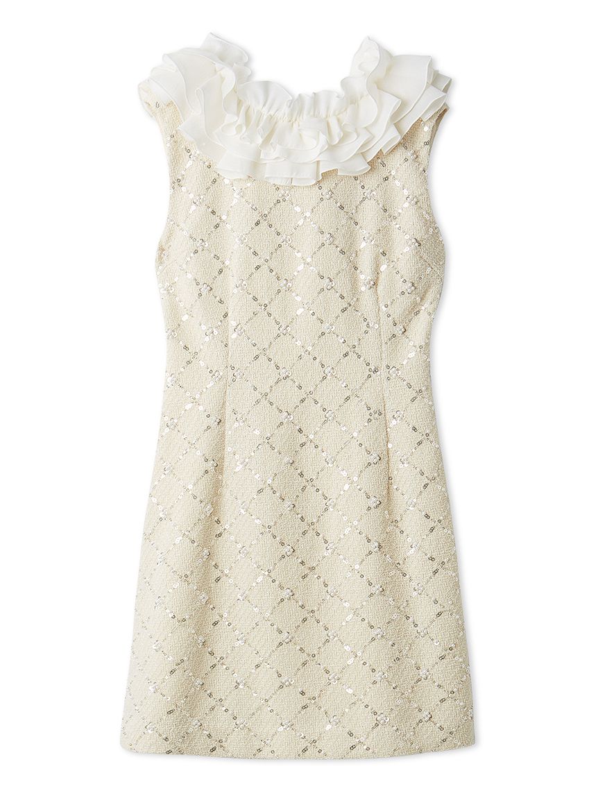 L.B CANDY STOCK]フリルカラー付き2wayミニワンピース(Hearts2Hearts