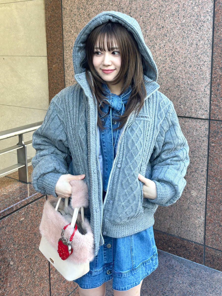 ボウタイデニムミニワンピース(ミニワンピース)｜ワンピース｜LILY