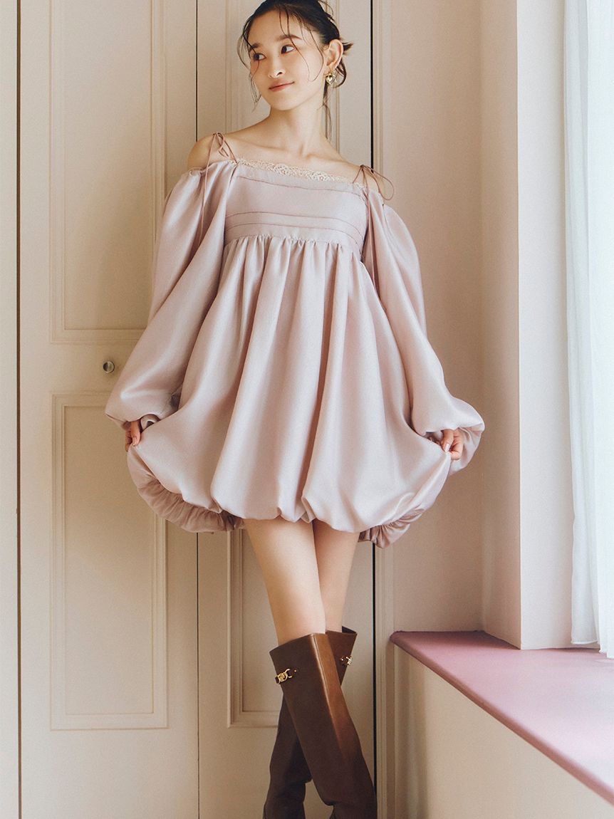 バルーンミニドレス(ドレス)｜ワンピース｜LILY BROWN（リリーブラウン