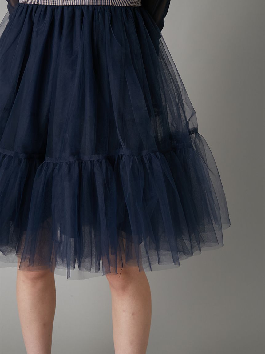 フロントリボンチュールミニドレス(ドレス)｜ワンピース｜LILY BROWN