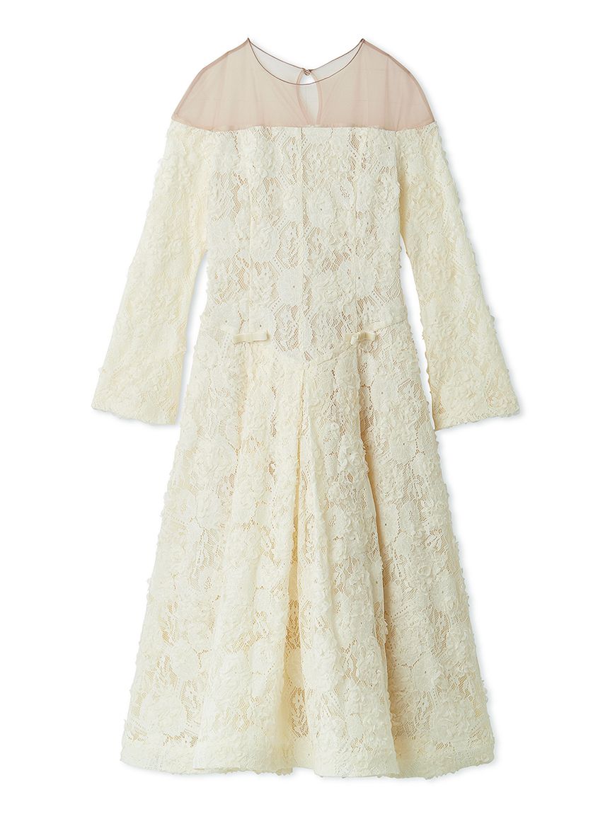 シアーオフショルダーボリュームワンピース(ドレス)｜ワンピース｜LILY