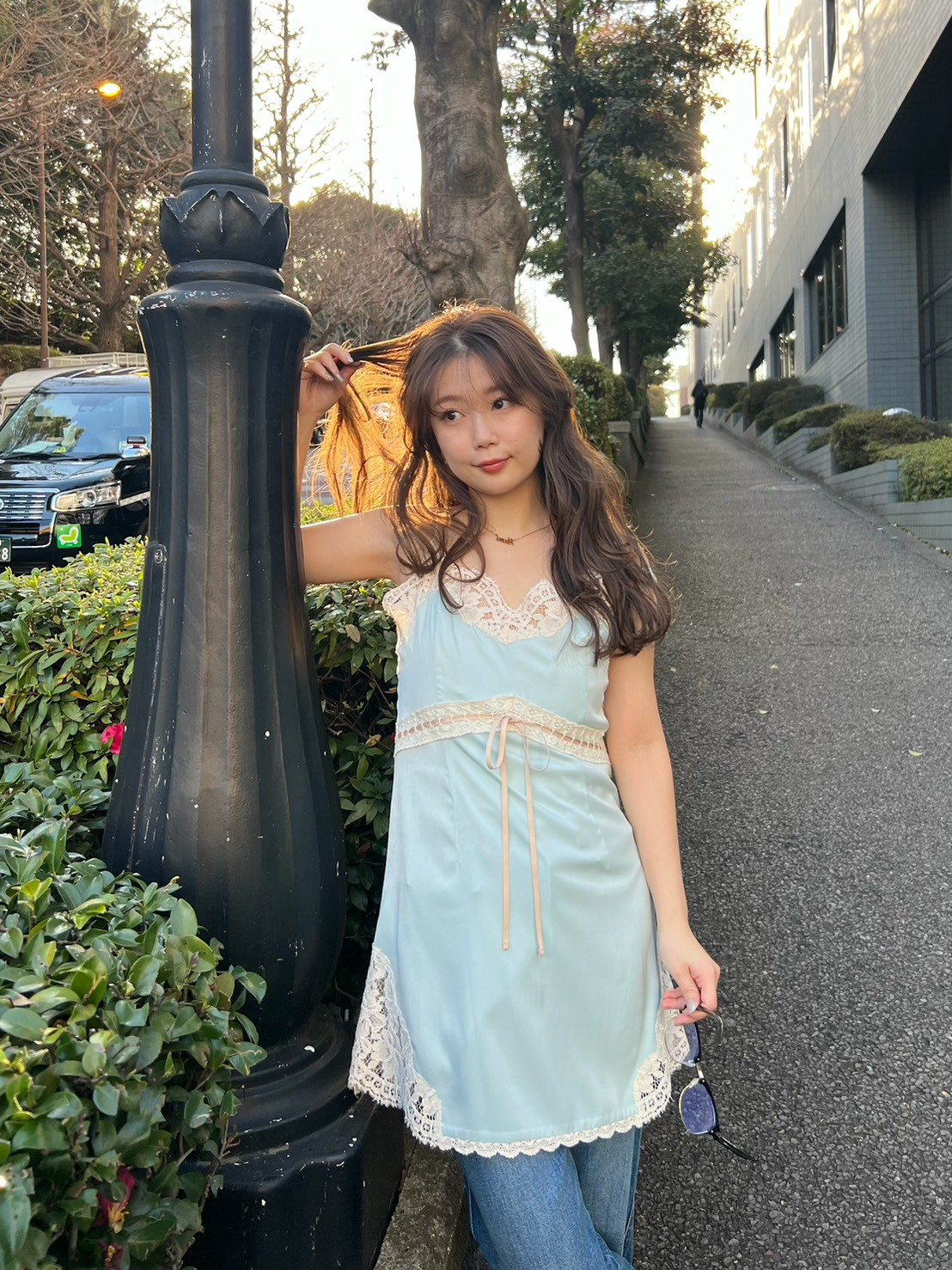 リリーブラウン　ヴィンテージスリップサテンミニワンピース ヴィンテージスリップサテンミニワンピース(ミニワンピース