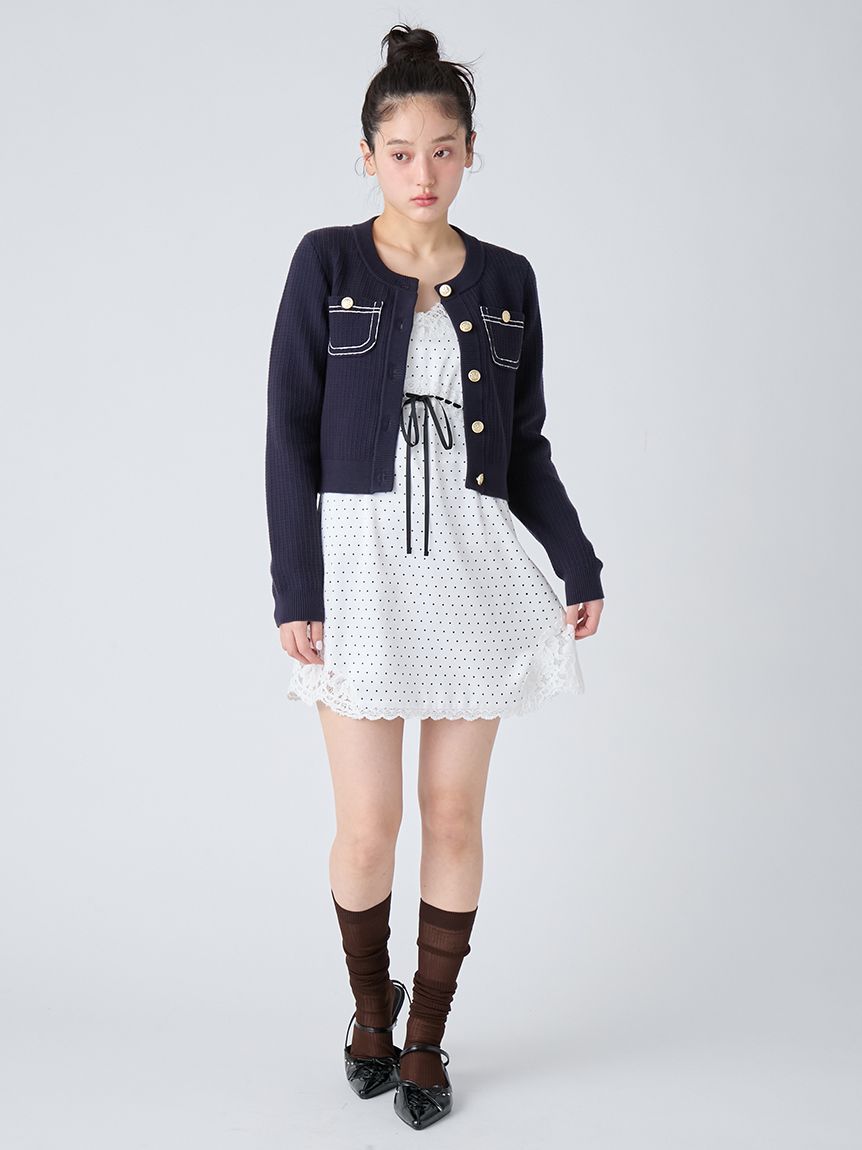 ヴィンテージスリップサテンミニワンピース(ミニワンピース