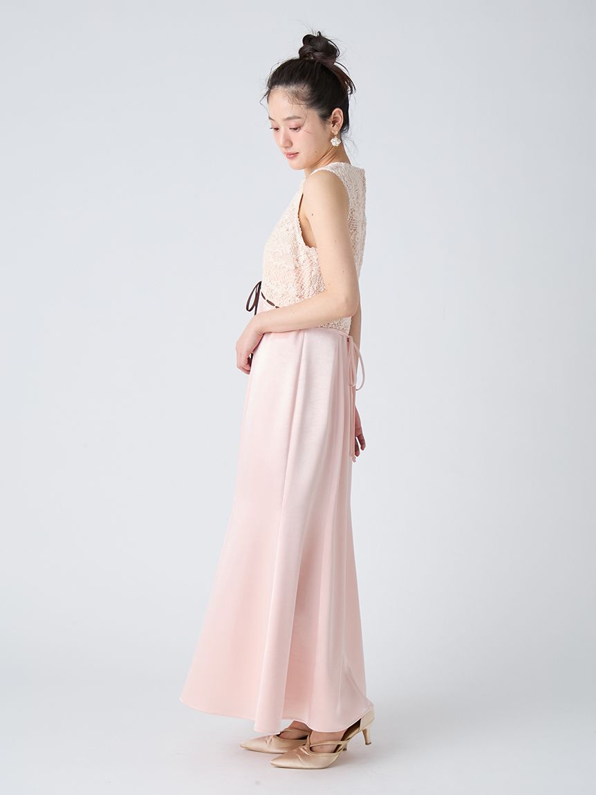 エンブロイダリーヴィンテージサテンドレス(ドレス)｜ワンピース｜LILY