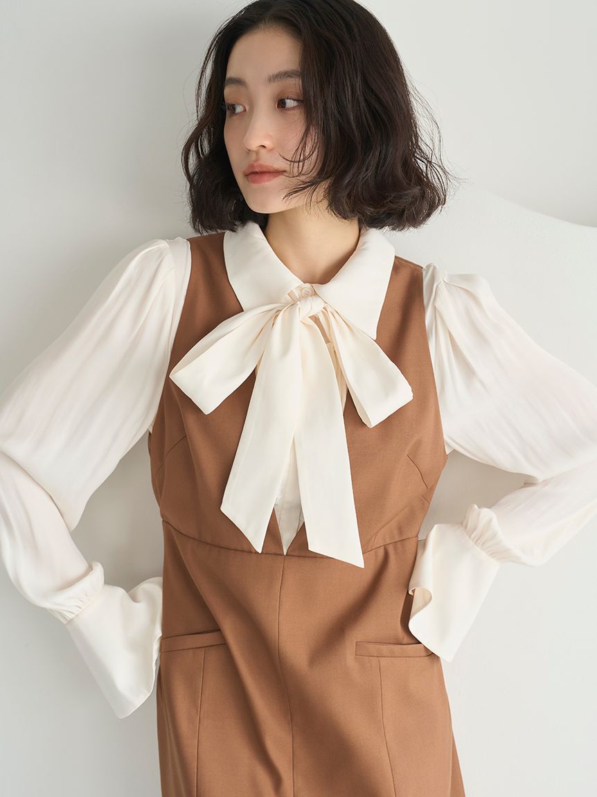 シャツドッキングミニワンピース(ミニワンピース)｜ワンピース｜LILY