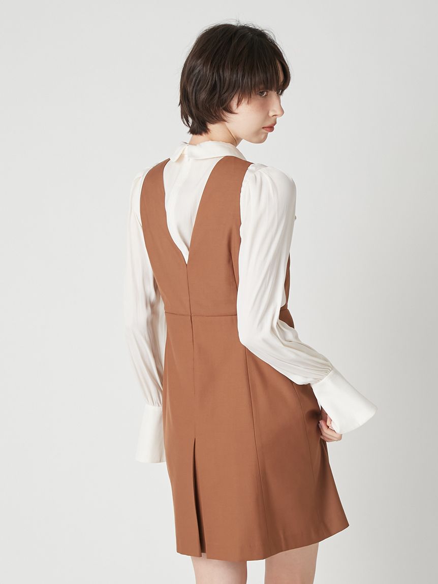 シャツドッキングミニワンピース(ミニワンピース)｜ワンピース｜LILY
