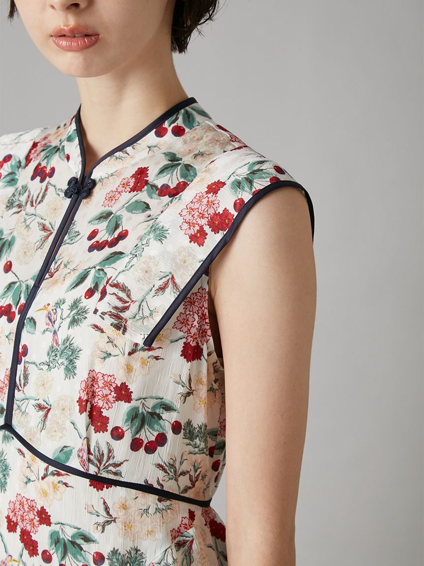 LILY BROWN×KEITA MARUYAMA】ボタニカルチェリー柄ワンピース(マキシ